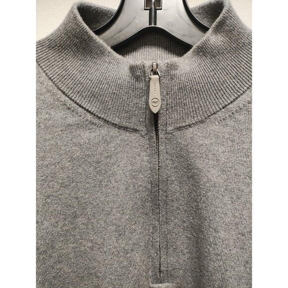 Vineyard Vines Sweater Mens Large 1/4 Zip Cashmere Blend Pullover Made In Italy - Picture 2 of 5